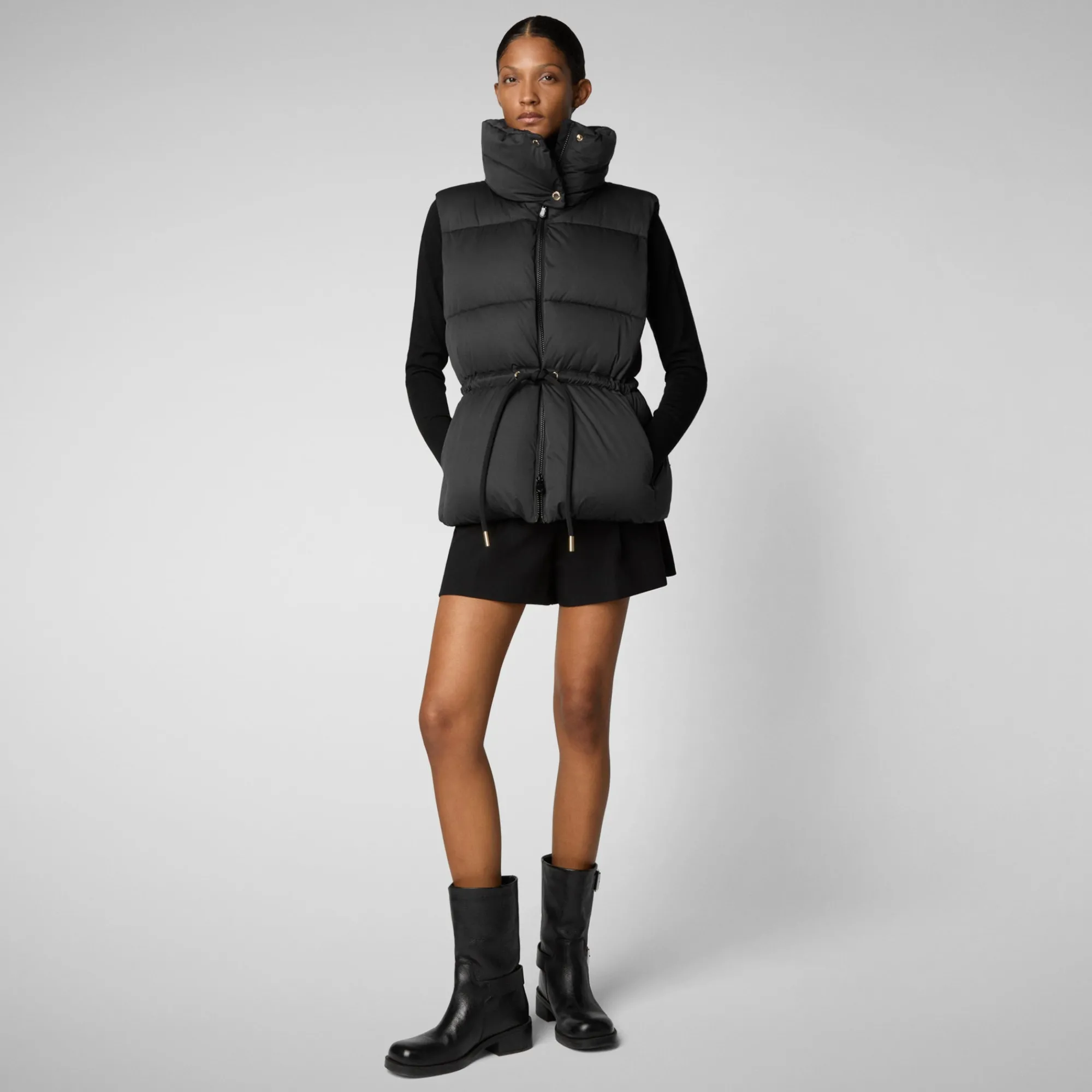 Store Save The Duck Women's vest Ren in  EDEL in Black