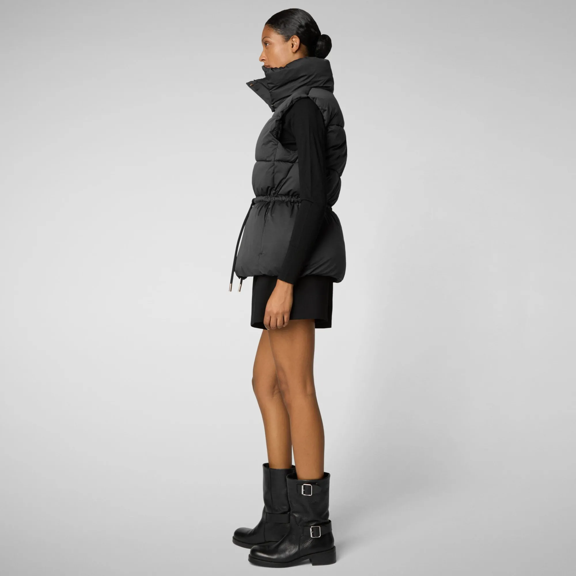 Store Save The Duck Women's vest Ren in  EDEL in Black