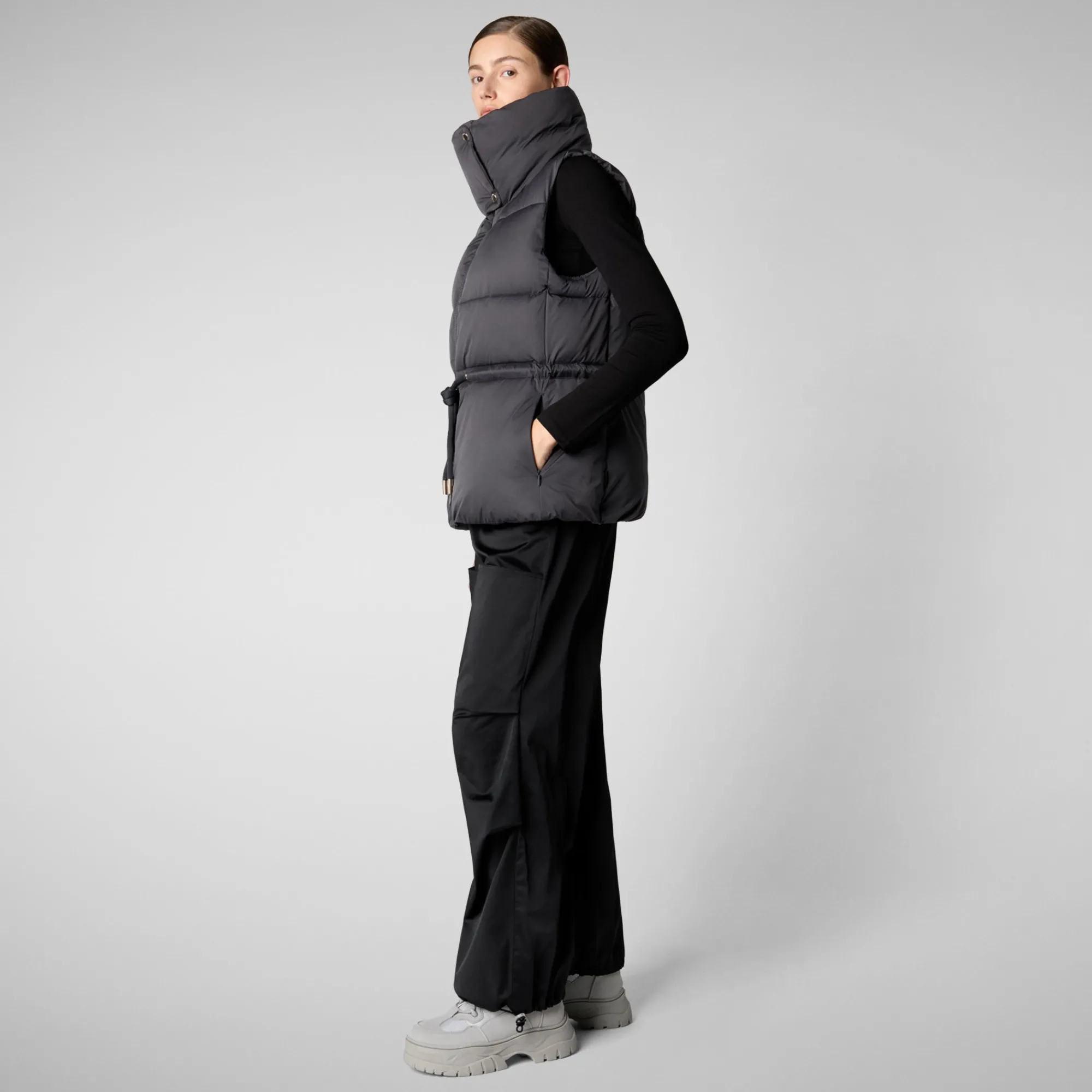 New Save The Duck Women's vest Ren in thorn brown